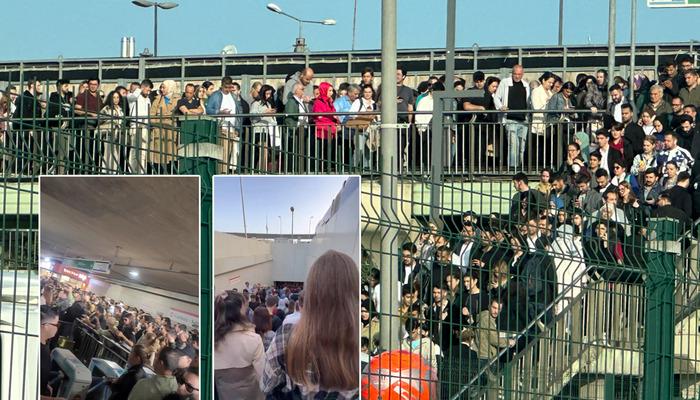 İstanbul'da metrobüs duraklarında yoğunluk! Uzun kuyruklar oluştu... Dakikalarca beklediler