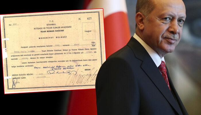 Tartışmalar devam edince paylaşıldı! İşte Cumhurbaşkanı Erdoğan’ın mezuniyet belgeleri…